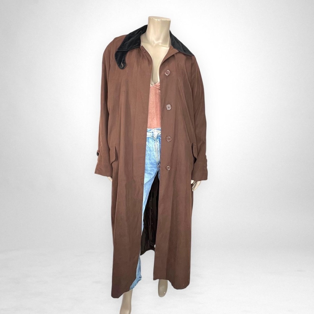 Vintage 90s TALBOTS Brown Trench Coat 12